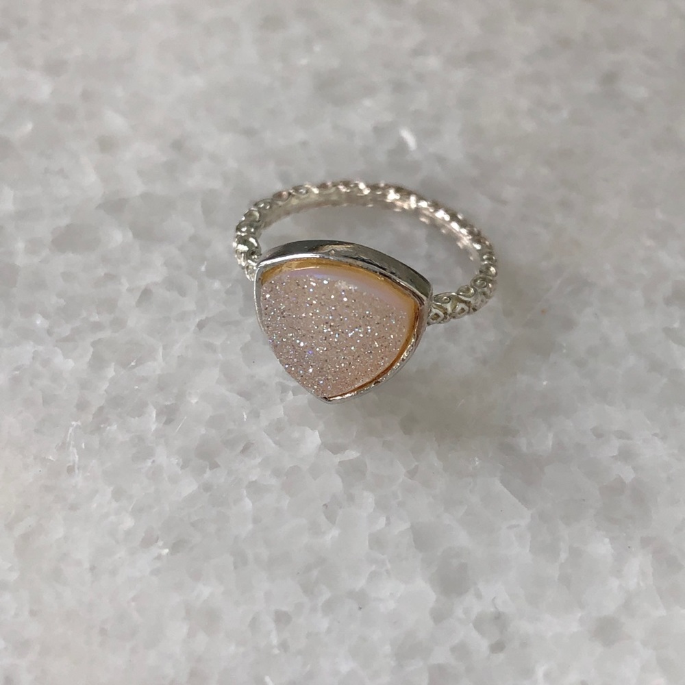 NEW Dara Ettinger Nadia Agate Geode Druzy ring